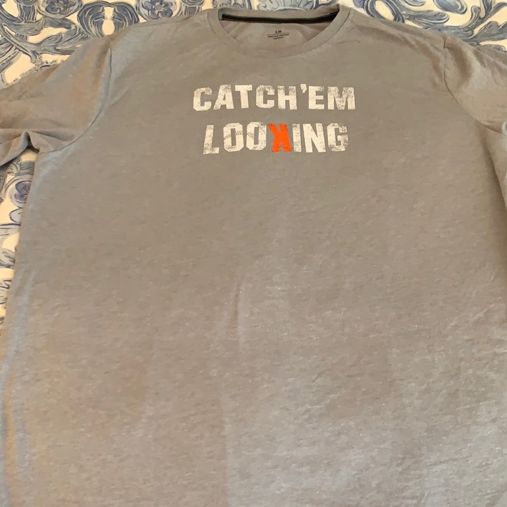 Nike grey baseball sports tee- worn a few times